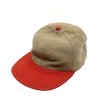 画像12: 50's BASEBALL CAP　GRAY×RED　like COTTON FLANNEL THIN WOOL MATERIAL (12)