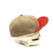 画像3: 50's BASEBALL CAP　GRAY×RED　like COTTON FLANNEL THIN WOOL MATERIAL (3)