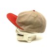 画像4: 50's BASEBALL CAP　GRAY×RED　like COTTON FLANNEL THIN WOOL MATERIAL (4)