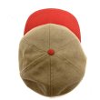 画像13: 50's BASEBALL CAP　GRAY×RED　like COTTON FLANNEL THIN WOOL MATERIAL (13)