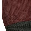 画像15: 〜30’s CREW NECK HEAVY KNIT WITH FELT PATCH　BURGUNDY×BLACK (15)