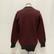 画像20: 〜30’s CREW NECK HEAVY KNIT WITH FELT PATCH　BURGUNDY×BLACK (20)