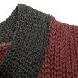 画像6: 〜30’s CREW NECK HEAVY KNIT WITH FELT PATCH　BURGUNDY×BLACK (6)