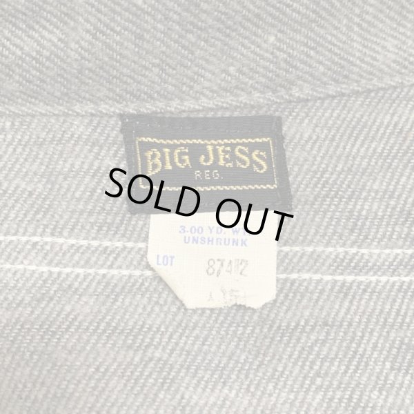画像5: 〜40's DEAD STOCK BIG JESS COTTON FLANNEL SHIRTS GRAY (5)
