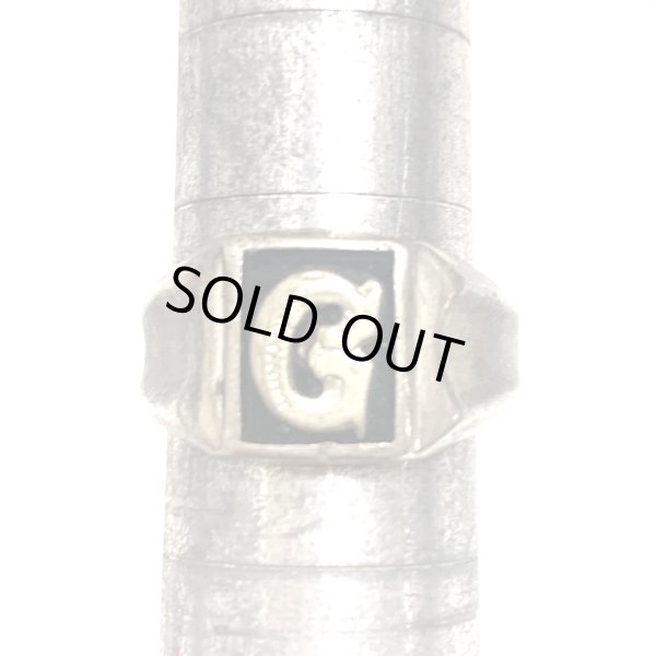 画像7: ~50's MASONIC SILVER INITIAL RING　G (7)