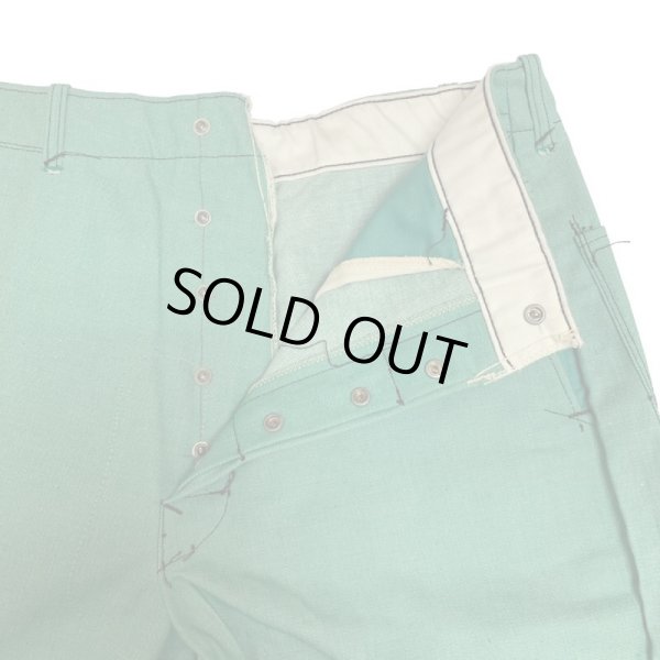 画像6: 50's DEAD STOCK GREEN COVERT WORK PANTS (1) (6)