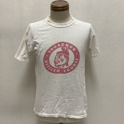 画像1: 50's HANES U.S.ARMY "OFFICER SQUADRON" 両面しみこみPRINTED Tee SHIRTS 