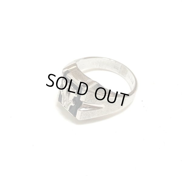 画像2: 〜50's DEAD STOCK MASONIC INITIAL SILVER RING　W (2)