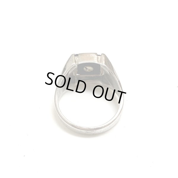 画像3: 〜50's DEAD STOCK MASONIC INITIAL SILVER RING　W (3)
