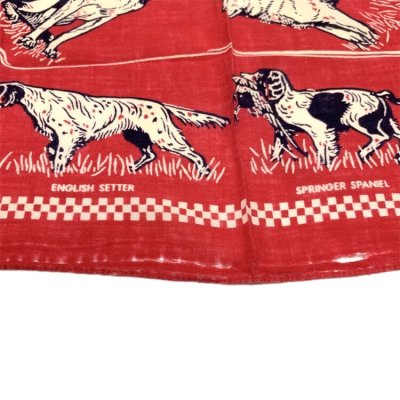 画像3: 50's DOG PATTERN BANDANA RED 