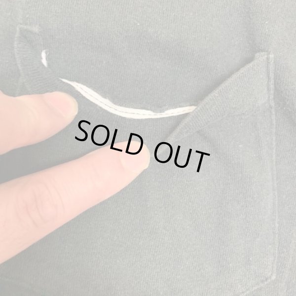 画像8: ~70's BLACK ALL COTTON POCKET Tee SHIRTS (8)