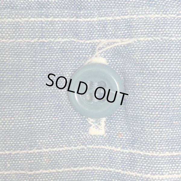 画像5: 60's DEAD STOCK U.S.NAVY × DOUBBLE WARE SHORT SLEEVE CHAMBRAY SHIRTS (5)