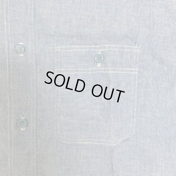 画像4: 60's DEAD STOCK U.S.NAVY × DOUBBLE WARE SHORT SLEEVE CHAMBRAY SHIRTS (4)