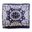 画像2: 60's ELEPHANT BRAND BANDANA NAVY 3ps. SET (2)