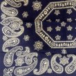 画像7: 60's ELEPHANT BRAND BANDANA NAVY 3ps. SET (7)