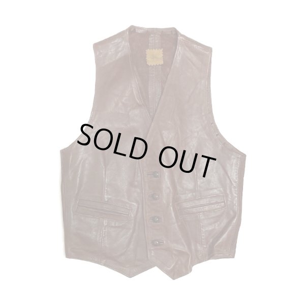 画像1: 70's HAND CRAFT LEATHER VEST　(1) (1)