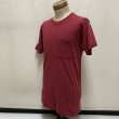 画像16: 80's ALL COTTON POCKET Tee SHIRTS BURGUNDY L (16)