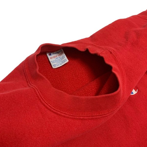 画像6: 90's CHAMPION REVERSE WEAVE SWEAT SHIRTS RED L (6)