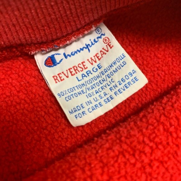 画像5: 90's CHAMPION REVERSE WEAVE SWEAT SHIRTS RED L (5)