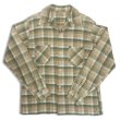 画像1: 40's OPEN COLLAR COTTON HEAVY FLANNEL SHIRTS (1)