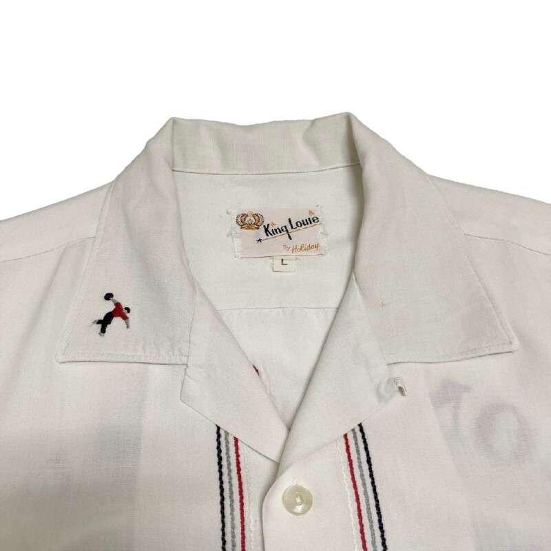 Vintage 1950s 50s King Louie Embroidered Bowling Shirt by 