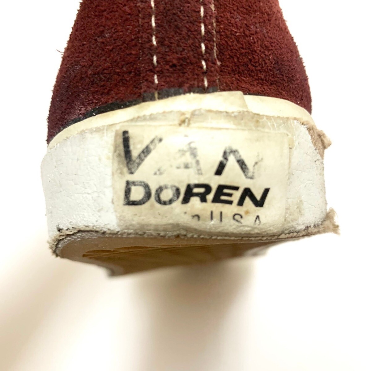 VANS バンズ 70s VAN DOREN DEAN / ディーン スウェード(デッドストック / USA製) 1970年代 ヴィンテージ ジャックパーセル型 ヴァン ドーレン バーガンディー サイズ：US8.5 26.5cm スニーカー シューズ 靴 【メンズ】